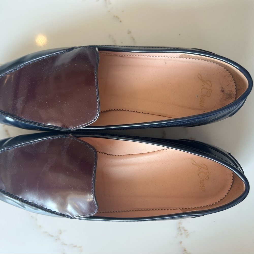J. Crew navy/burgundy Loafers size 10
